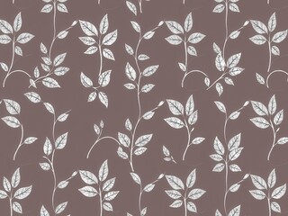 Elegant seamless silver leaves pattern for wallpaper or background design, wallpaper, illustration, pattern