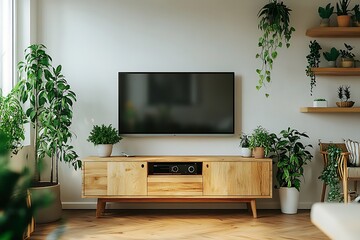 Beautiful Modern Living room Interior with furniture's ,mockup frame , posters, wall -3d Rendering