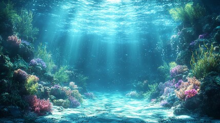 Obraz premium Lively marine environments featuring a variety of coral reef species, examining marine cluster theory in oceanography studies.