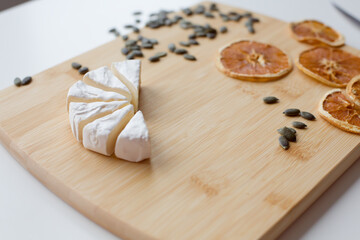 French Camembert Cheese with Dried Orange Slices