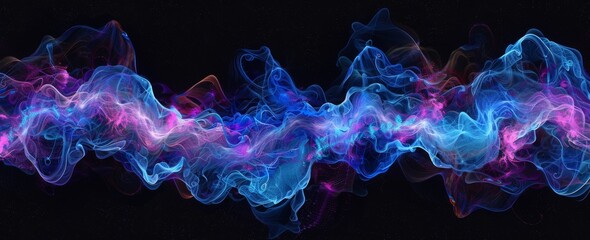 Obraz premium abstract art, vibrant colors, digital background with swirling patterns and textures, deep blues, pinks, and purples create a dynamic visual experience, perfect for a modern aesthetic 