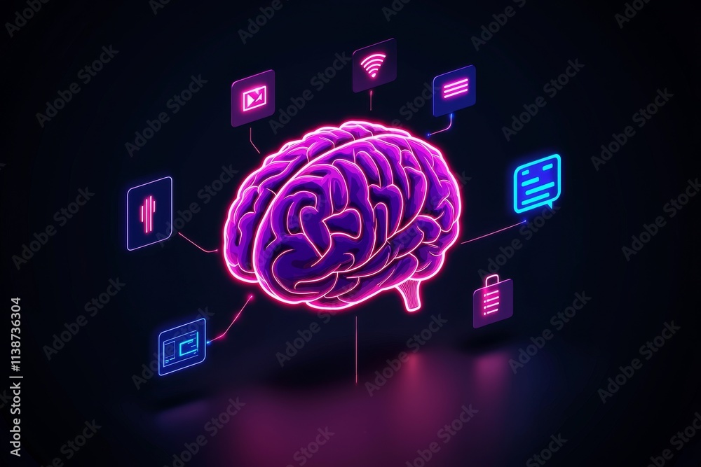 Poster abstract big data science and network line technology backdrop created by ai.