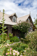 house with flowers