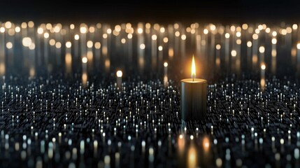 A vibrant green stock market chart features candlestick and bar graphs on a dark background, ideal for woven tapestry design