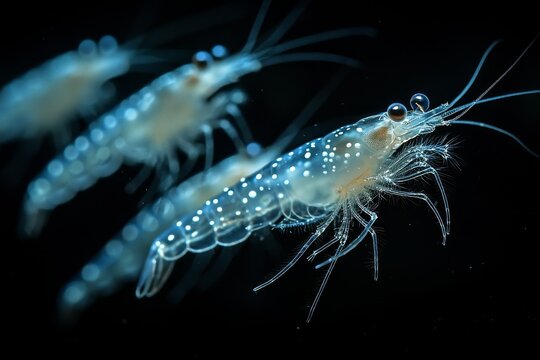 Small crustaceans known as copepods, or zooplankton, live in both marine and freshwater habitats.