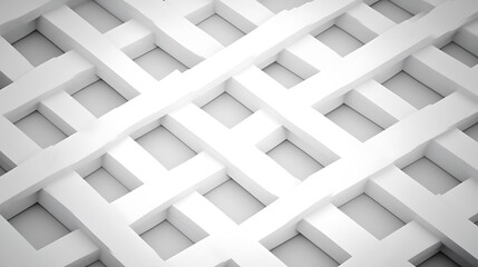 Fototapeta premium Abstract white geometric pattern. Clean lines and simple design.