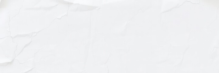 Obraz premium Crumpled white paper with soft shadows on a white background, blank, texture