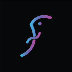 Naklejka premium f logo