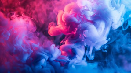 Fototapeta premium Vibrant blue and pink smoke in abstract artistic composition