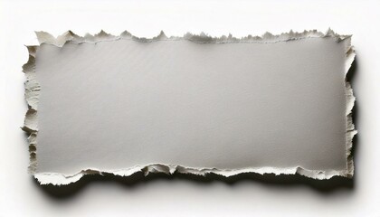 Fototapeta premium pedaço de papel rasgado sobre fundo branco - Generated image