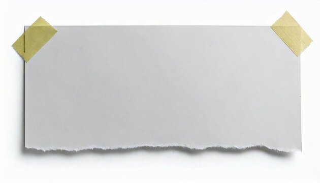 peda&ccedil;o de papel rasgado colado sobre fundo branco - Generated image