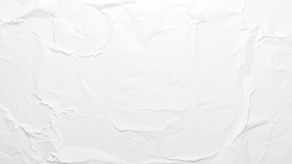 Obraz premium White creased poster texture with a textured and wrinkled surface, ideal for design backgrounds or mockups, creased, blank