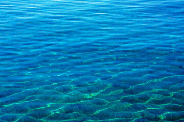 beaux reflets sur le fond du lac Léman