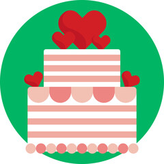 A multi-tiered cake featuring intricate patterns of hearts. A sophisticated choice for weddings, proposals, or anniversary celebrations.