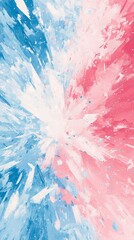 Fototapeta premium Abstract artwork featuring a dynamic blend of blue and pink colors.