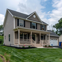 Front Vinyl Siding Single Family House Home MD