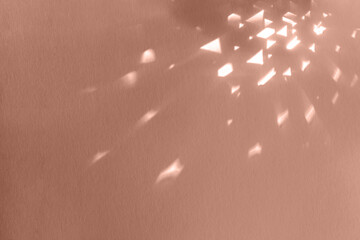 Demonstrating color of the year 2025. Mocha mousse color swatch. Light crystal leak overlay...