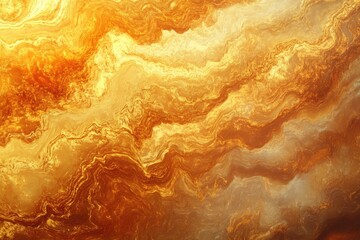 Obraz premium Luminous Golden Clouds. Captivating Sunset Sky with Rich Textures of Orange and Gold