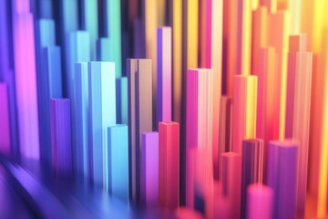 Obraz premium Vibrant Color Bars: A Stylish Spectrum Design for Modern Backgrounds and Decor