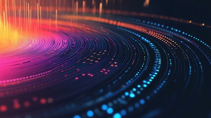 Fototapeta premium Abstract swirling data streams with vibrant colors