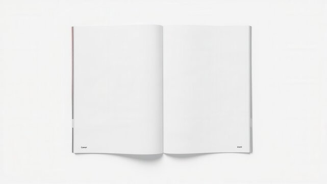 A mockup of a US letter magazine placed on a simple white background, empty, magazine, cover