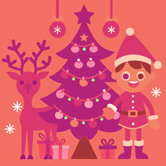 christmas tree and gifts