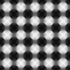 Seamless square pattern background - geometrical black and white vector design from diagonal squares