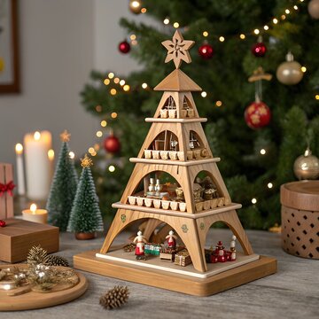 wooden pyramid with natyvity scane turn carvieng c jpg