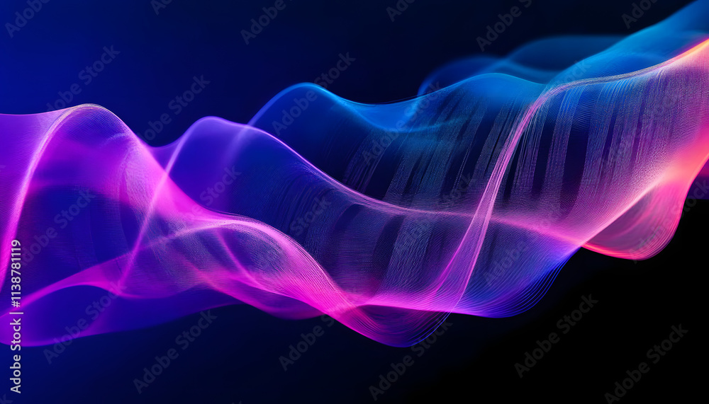 Canvas Prints vibrant digital mesh design flowing through space