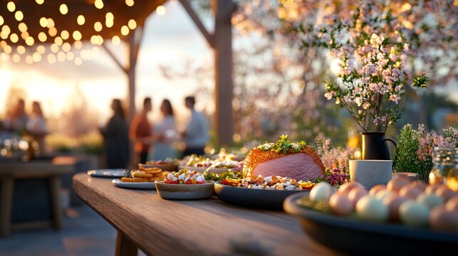 Easter Brunch Celebration in a Beautiful Garden Setting with Friends