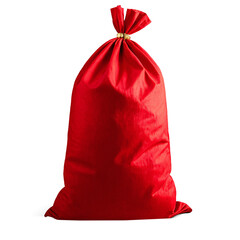 Red Christmas sack isolated on transparent background
