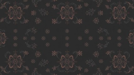 Seamless charcoal small floral elements wallpaper with intricate design and dark hues, background, design, charcoal