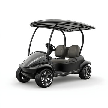 Sleek Golf-Style Melex Positioned on a White Background