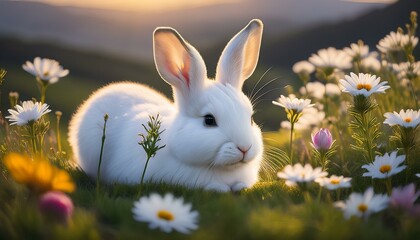easter bunny in the grass