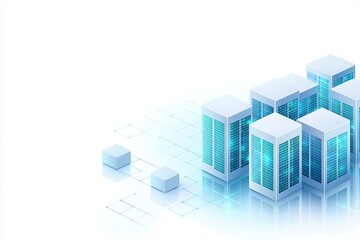 Fototapeta premium Visual diagram illustrating load balancer managing incoming server requests efficiently.