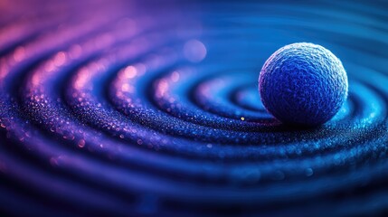 Abstract Circular Long Exposure in Purple and Blue Tones