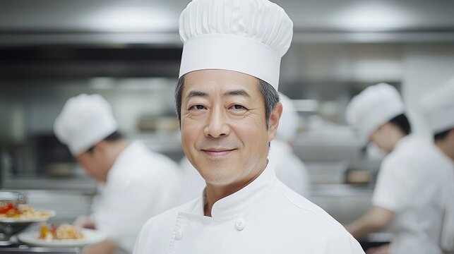 Culinary masterclass professional kitchen chef portrait vibrant environment close-up view passion for cooking