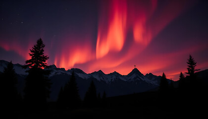 sunrise in the mountains
