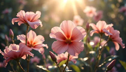 pink flowers in the garden