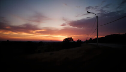 sunset in the mountains