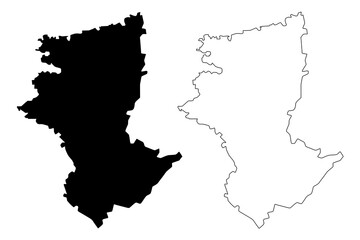 Kostanay Region (Republic of Kazakhstan, Regions of Kazakhstan) map vector illustration, scribble sketch Kostanay map