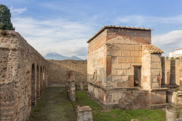 Ancient ruins of roman city Pompeii Italy