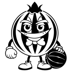 Watermelon Mascot Logos: Coffee Cup, Angry Gamer, Boxing Gloves, Reading Book Vector Designs, Creative watermelon mascot logos: vector, cartoon, clipart, fun designs for various themes