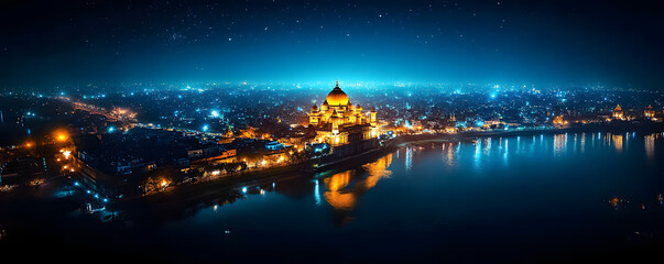 India at night