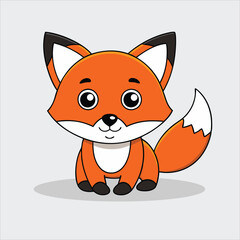 Fox colors vector illustration