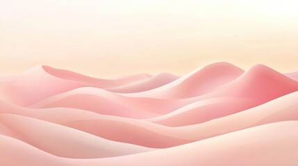 Obraz premium Soft pink wavy abstract desert landscape.