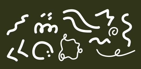 Hand-Drawn Line Decor Set | Minimalist Doodle Style Vector