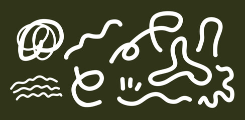 Hand-Drawn Line Decor Set | Minimalist Doodle Style Vector