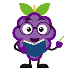 Creative Grape Mascot Logos: Coffee, Books, Gaming, Boxing & More - Vector & Cartoon Designs, Fun grape mascot logos: coffee, books, gaming, boxing & more in vector & cartoon styles
