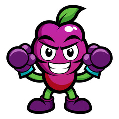 Creative Grape Mascot Logos: Coffee, Books, Gaming, Boxing & More - Vector & Cartoon Designs, Fun grape mascot logos: coffee, books, gaming, boxing & more in vector & cartoon styles
